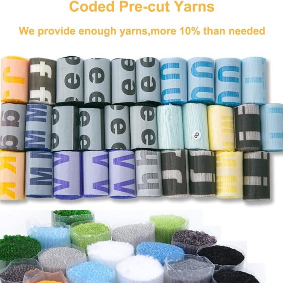 Halloween Owl Art Deco latch hook rug kit for kids and adults, 20x15in, DIY craf - Picture 3 of 6